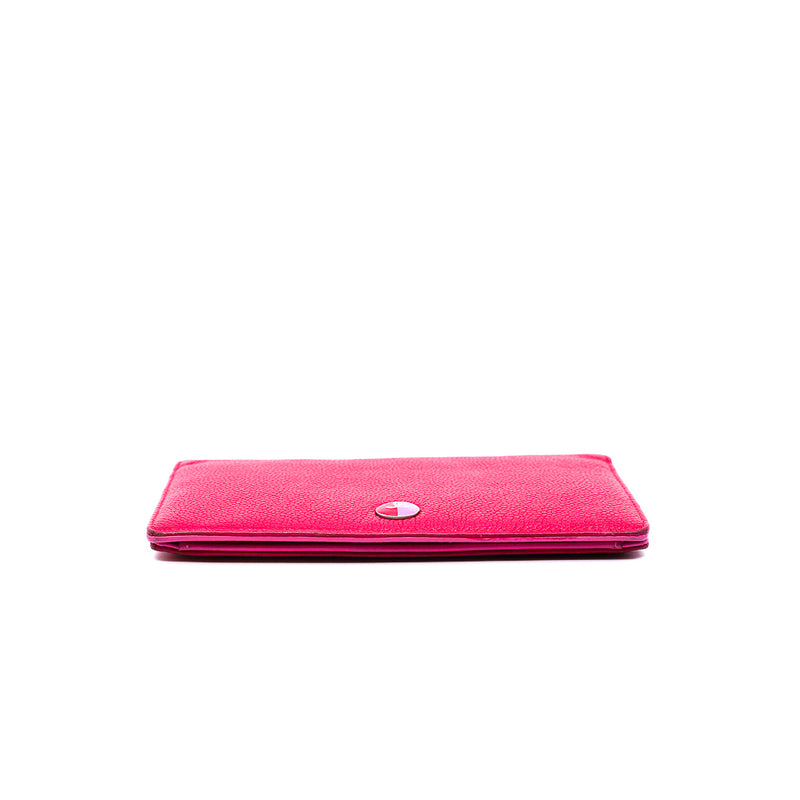 Classic Long Flap Wallet In Pink Caviar Leather - L'UXE LINK