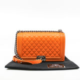 thumbnail New Medium Leboy Orange In Lambskin Leather PHW Seri 20