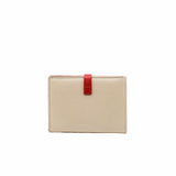 thumbnail compact wallet brown gray with red - L'UXE LINK