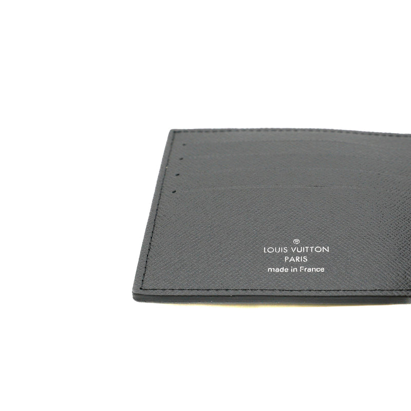 Amerigo Wallet In Black Taiga Cowhide Leather PHW