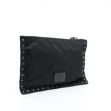 thumbnail Black Rockstud Studded Nylon Zip Pouch - L'UXE LINK