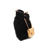 thumbnail Black Braided Velvet & Gold Metallic Lambskin Shopping Tote GHW Seri KLJLXXXX