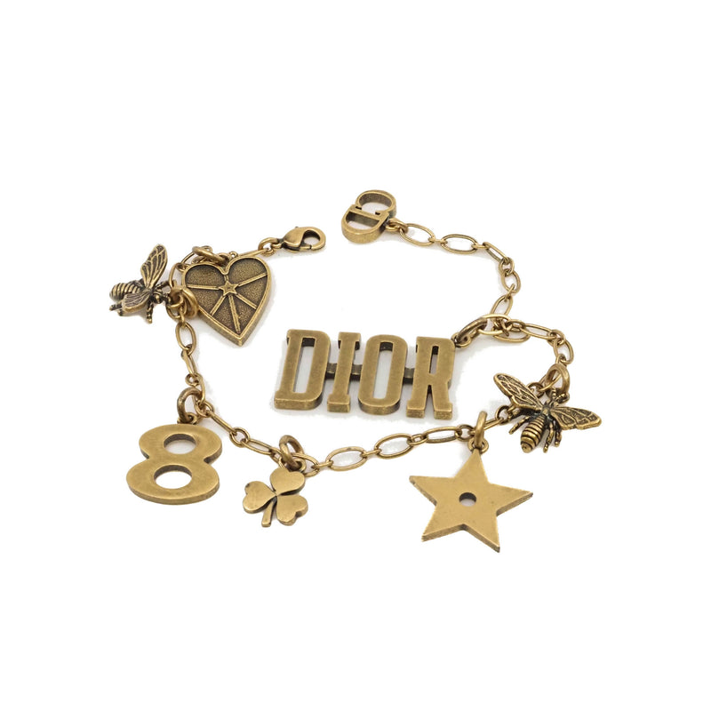 Lucky Charm In Gold Plated Metal Bracelet - L'UXE LINK