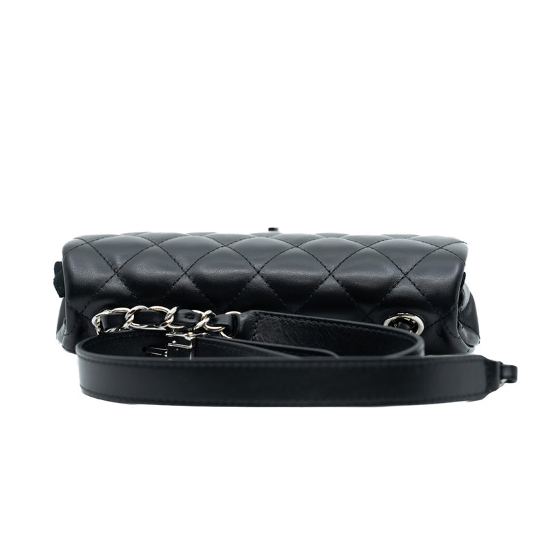 CC Uniform Calfskin Quilted Flap Belt Bag Black PHW Seri 32