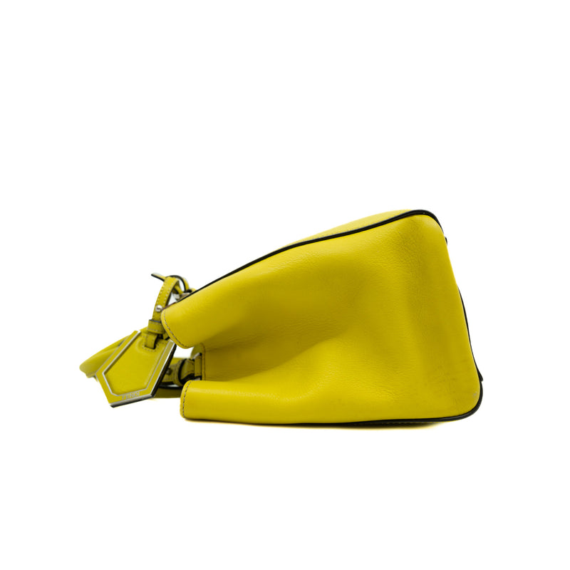 Saffiano Yellow Leather Petite Sac 2jours Elite Handbag With Strap