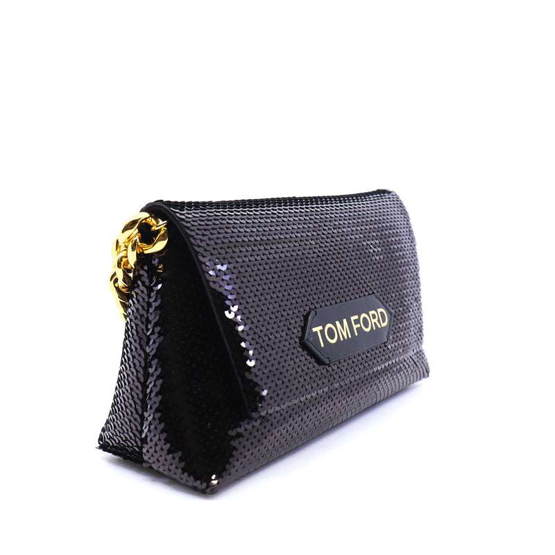 tomford glittle shoulder bag in black ghw