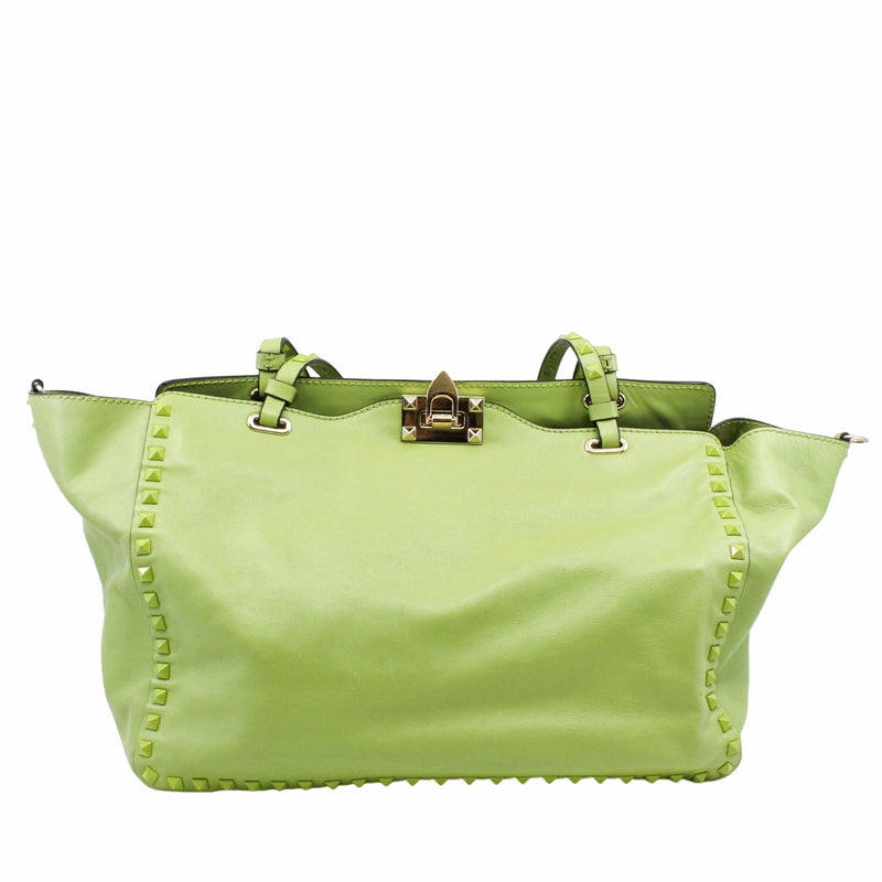 tote medium bag with strap green ghw - L'UXE LINK