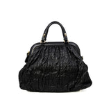 thumbnail Gaufre Cannage Delices Black Leather Handbag GHW - L'UXE LINK