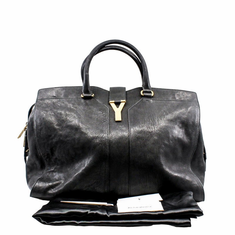 Chyc Cabas Tote large Leather black GHW