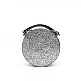 thumbnail Round Glitter 2Way Black/Silver Patent Leather Handbag PHW Seri 24 - L'UXE LINK