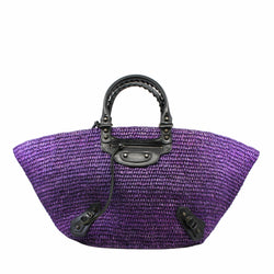 tote woven purple