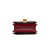 thumbnail Mini Classic Box Calfskin Red Flap Bag with Strap - L'UXE LINK