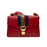 thumbnail Small Sylvie Red Calfskin Leather Bag GHW - L'UXE LINK