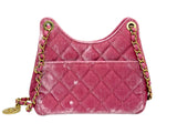 thumbnail 23b small hobo bag in velvet pink ghw #U9322xxx