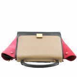 thumbnail Trapeze Bag Small Leather Brown pink black GHW - L'UXE LINK