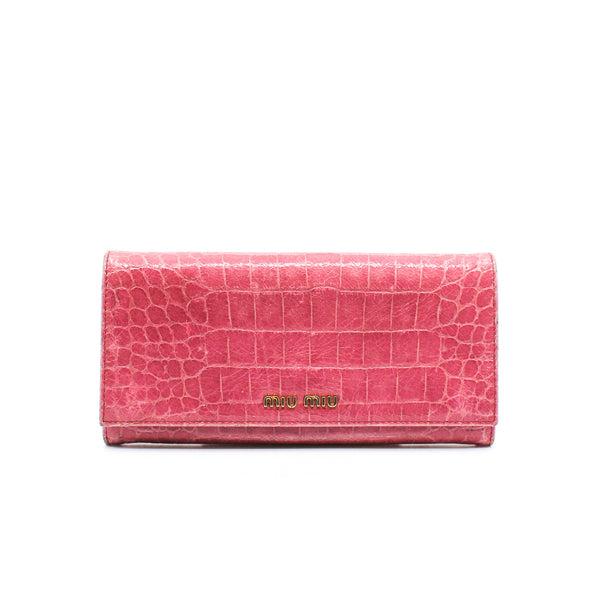 Miu miu wallet pink - L'UXE LINK