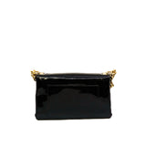 thumbnail Black Patent Leather Medusa Chain Clutch GHW - L'UXE LINK