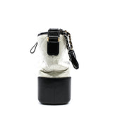 thumbnail Medium Gabrielle Quilted Aged Calfskin In White/Black Hobo Handbag Seri 25 - L'UXE LINK