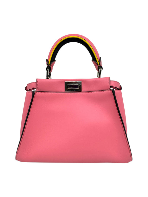 Mini Peekaboo Handbag With Handle Pink PHW