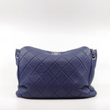 thumbnail Quilted Calfskin Leather Blue Hobo Bag SHW Seri 21 - L'UXE LINK