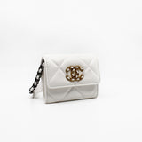 thumbnail 19 Flap White Coin Purse Lambskin Quilted Crossbody Bag Multi Hardware Seri 30