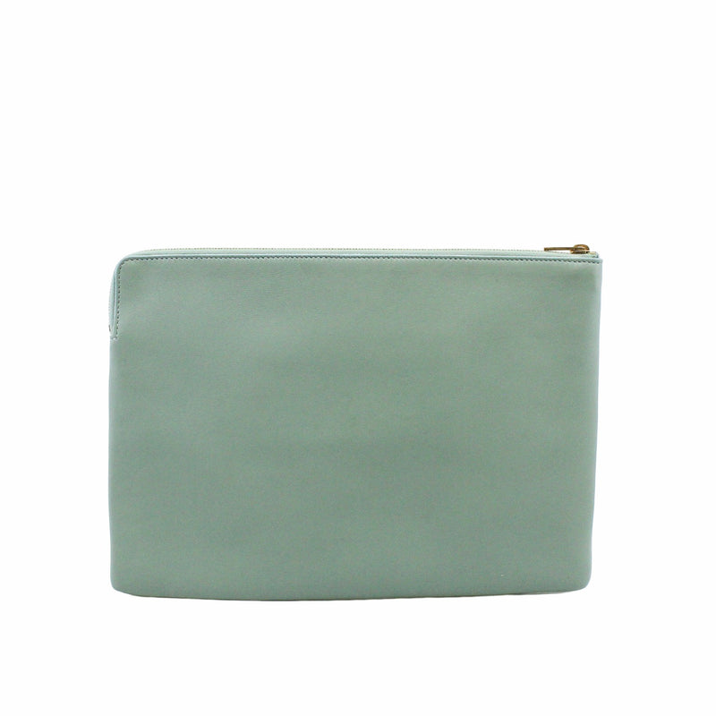 zippy  clutch leather blue ghw