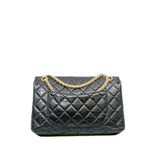 thumbnail 2.55 Reissue 226 Black Aged Calfskin Double Flap Bag GHW Seri 13 - L'UXE LINK