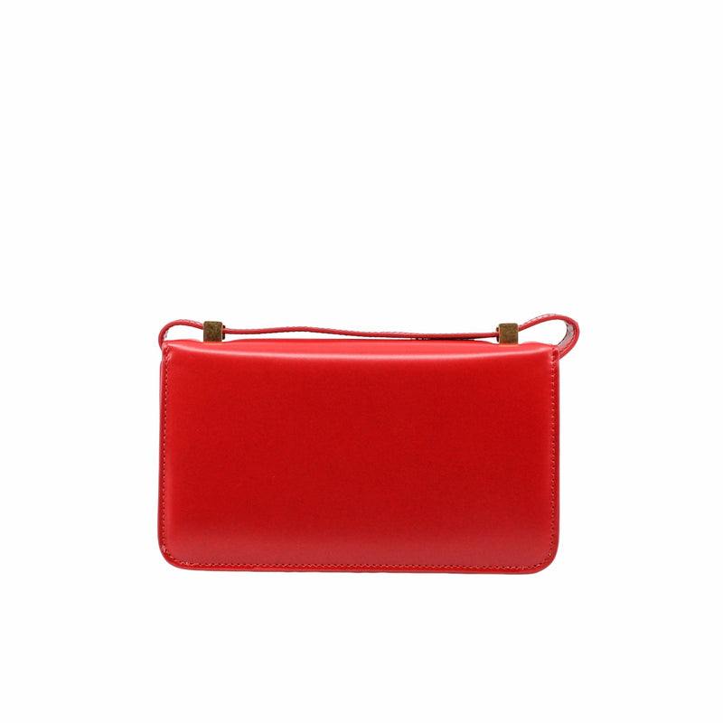 Shoulder Bag Calfskin Leather  red box ghw - L'UXE LINK