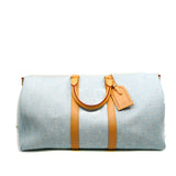 thumbnail Keepall Bandoulière 45 In Monogram Sky Blue Denim Bag GHW With Strap - L'UXE LINK