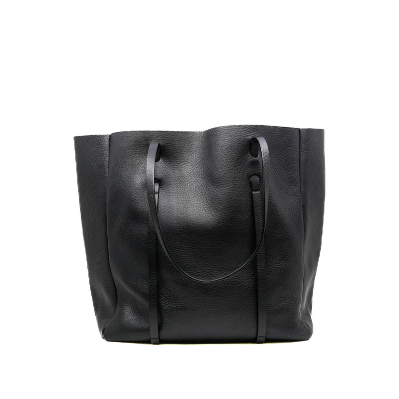 Everyday Black Calfskin Tote Bag M