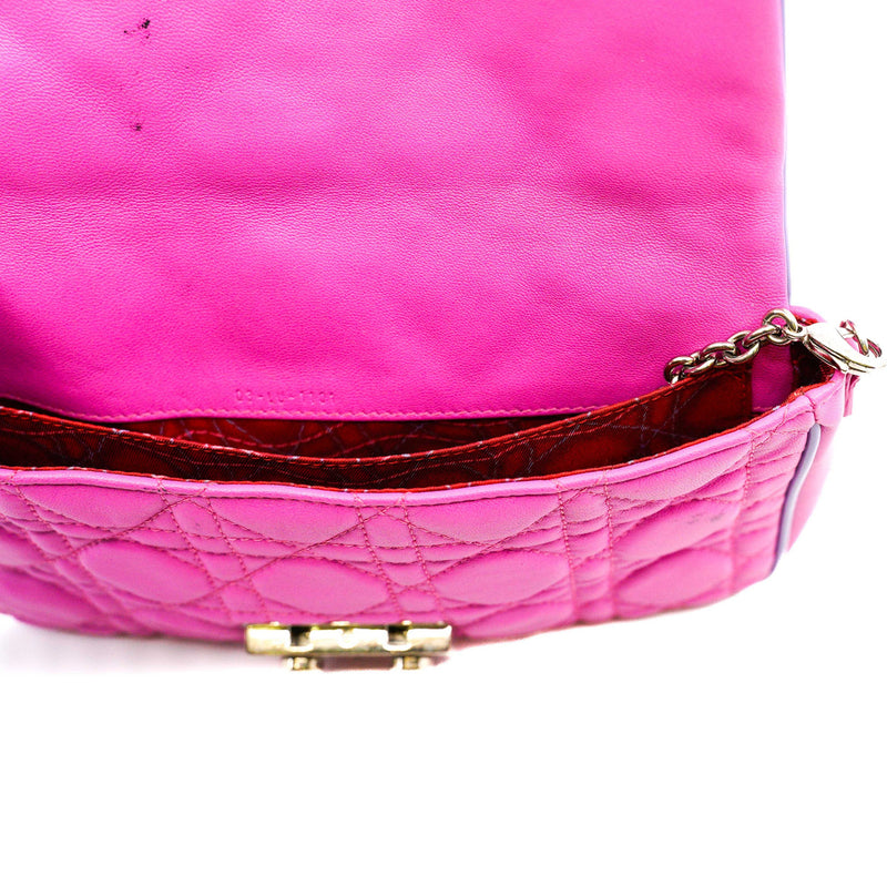 Miss Dior Promenade In Rose Pink Lambskin Crossbody Bag GHW - L'UXE LINK