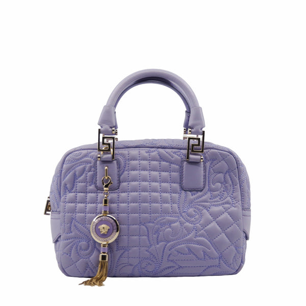 versace tote leather purple phw