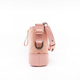 thumbnail Small Gabrielle Chevron Hobo Handbag In Pink Aged Calfskin Multi Hardware Seri 29 - L'UXE LINK