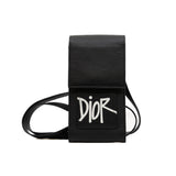 thumbnail Dior Shawn Stussy Printed Leather Phone Holder Crossbody Bag - L'UXE LINK