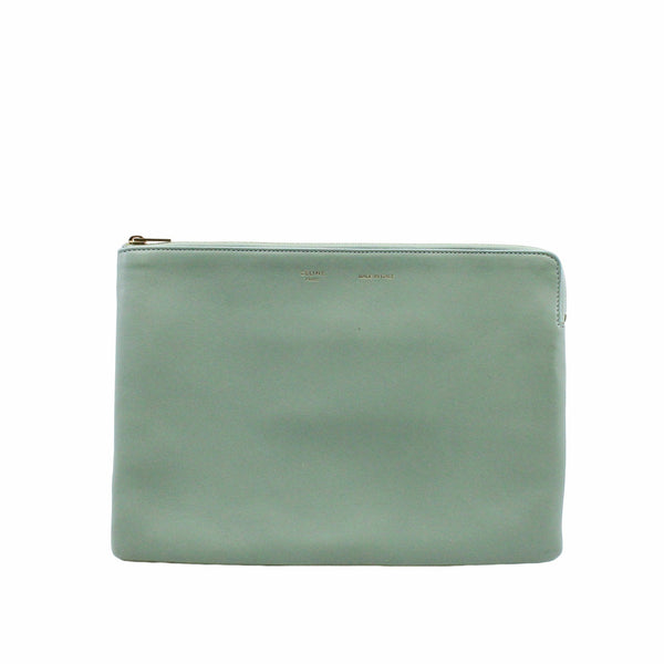 zippy  clutch leather blue ghw