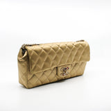 thumbnail Limited Edition Gold Quilted Satin East West Single Flap Bag GHW Seri 12