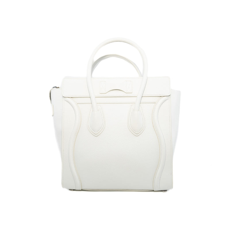 Micro Luggage In White Calfskin PHW