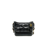 thumbnail Small Gabrielle In Black Aged Calfskin Leather Hobo Handbag Multi Hardware Seri 26 - L'UXE LINK