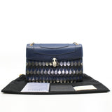 thumbnail Serpenti Blue Calfskin Leather Snake Print Limited Edition Bag GHW - L'UXE LINK