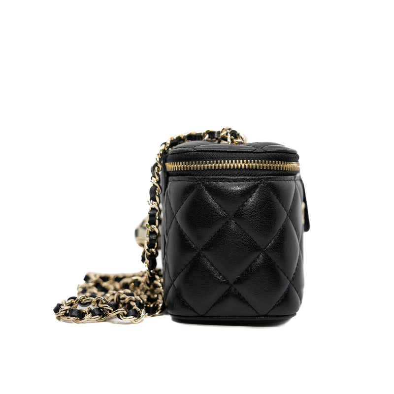 Mini Vanity Case With Football Crush In Lambskin Black GHW #3080XXXX