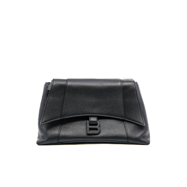 Downtown Small Shoulder Bag in Black Calfskin