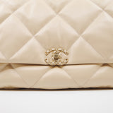 thumbnail 19 Bag Maxi In Beige Quilted Lambskin Multi Hardware Seri 30 - L'UXE LINK