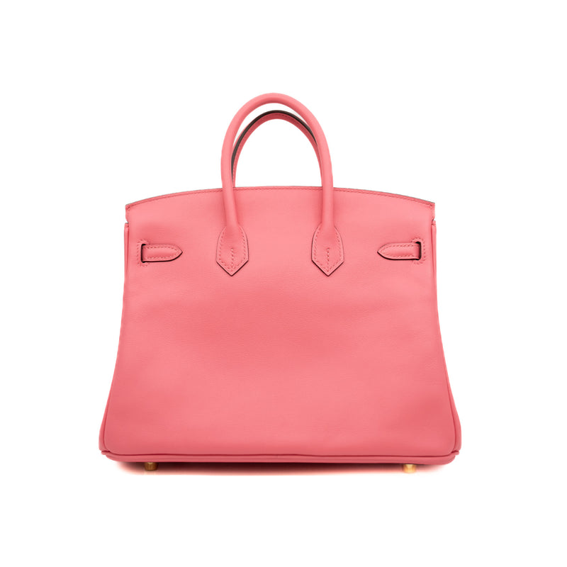 Birkin 25 In Swift Leather 8W Rose Azalee GHW A Stamp