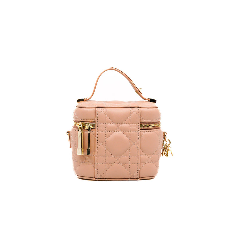 Micro Lady Dior Vanity Case In Lambskin Beige GHW - L'UXE LINK