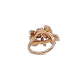 thumbnail 18k rose gold ring with flower diamond and jade rrp16200aud - L'UXE LINK