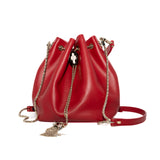 thumbnail Serpenti Small Forever Calf Leather Red Bucket Bag LGHW - L'UXE LINK