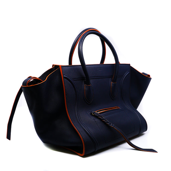 luggage mm in navy/red - L'UXE LINK