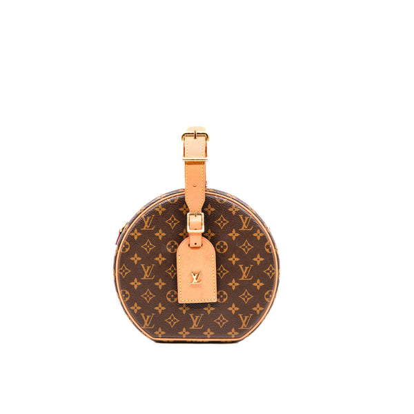 Petite Boite Chapeau Bag Monogram Canvas with Strap - L'UXE LINK