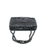 thumbnail Jumbo Black Sequin Lambskin Moonlight On Water Single Flap Bag Seri 15