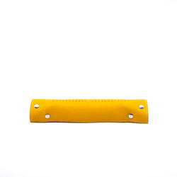 leather tray yellow with white